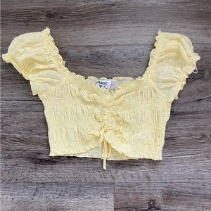 Princess Polly Yellow Crop Top
